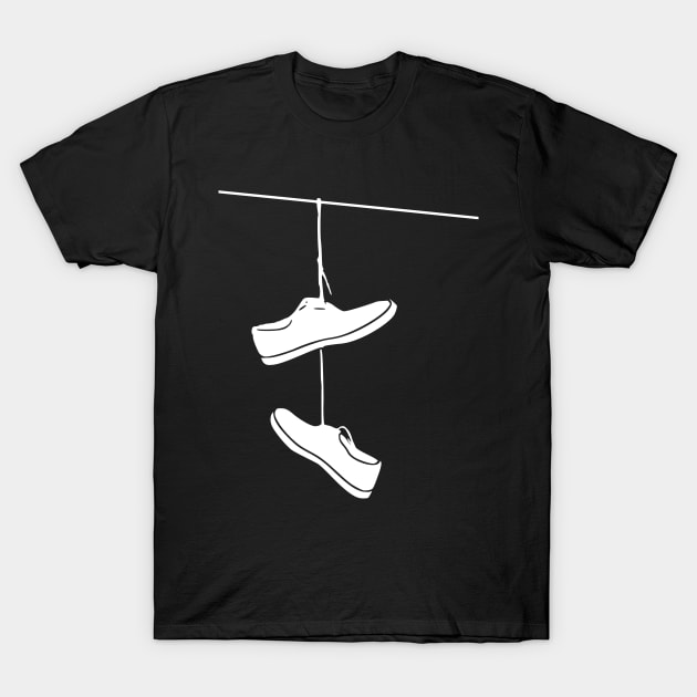 Shoes on a Wire white T-Shirt by AKdesign